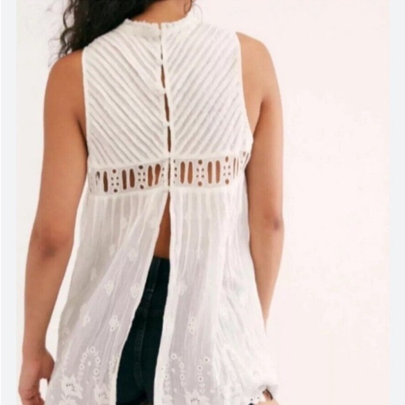 Free People Eloise Embroidered Eyelet Tunic FP One - Picture 4 of 7